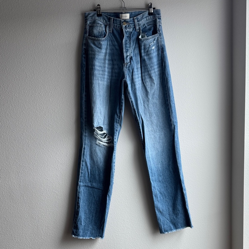 Favorite Daughter The Otto High Rise Boyfriend Distressed Knee Jeans size 28